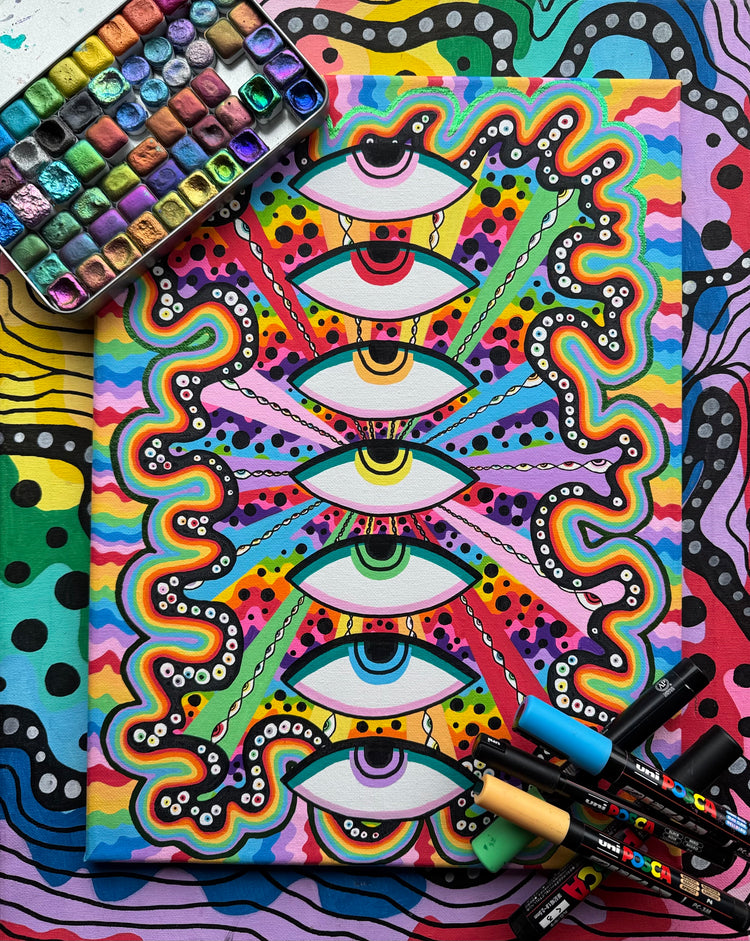 Kaleidoscope Eyes II (2025) - 12x16 Painting