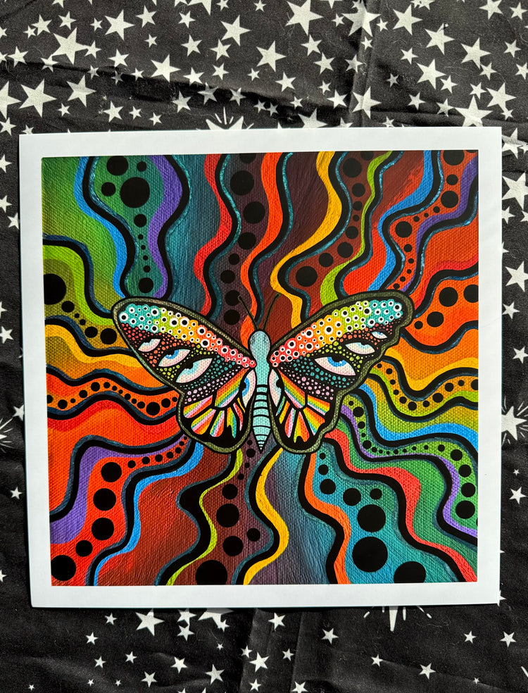 “Butterfly Eyes" *EMBELLISHED* Art Print