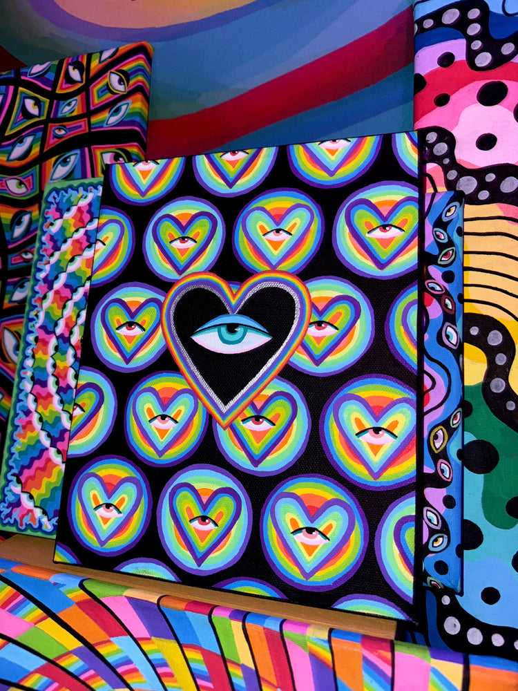 “Heart Eyes III" 8x10 Painting