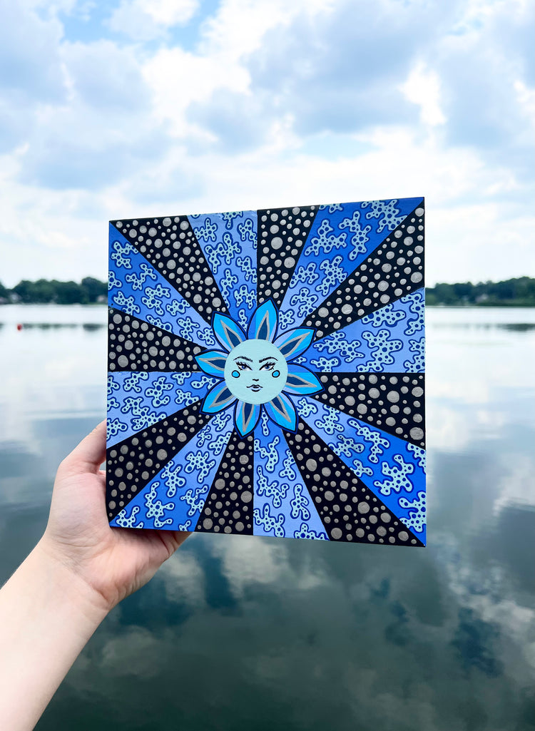 "Moon Bloom" 8x8 Painting