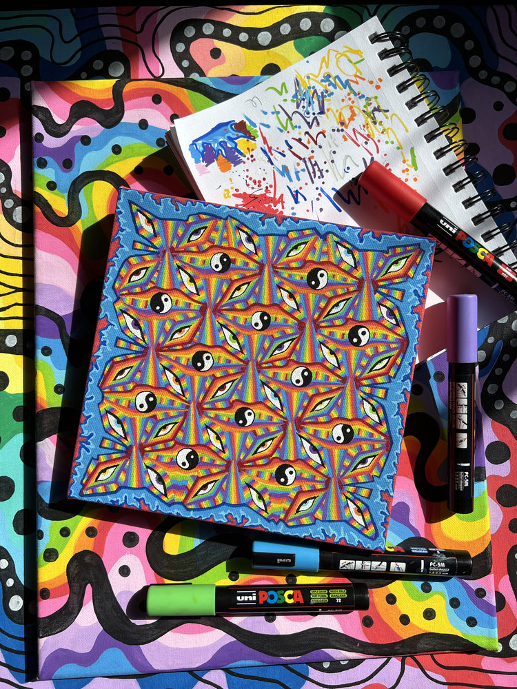 "Fabric of the Universe" 8x8 Painting