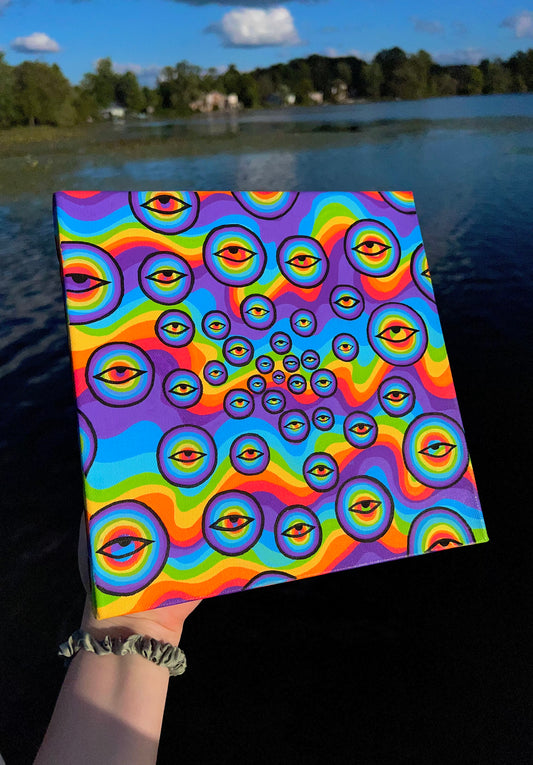 “Put It In Perspective II"  10x10x1.5 Painting