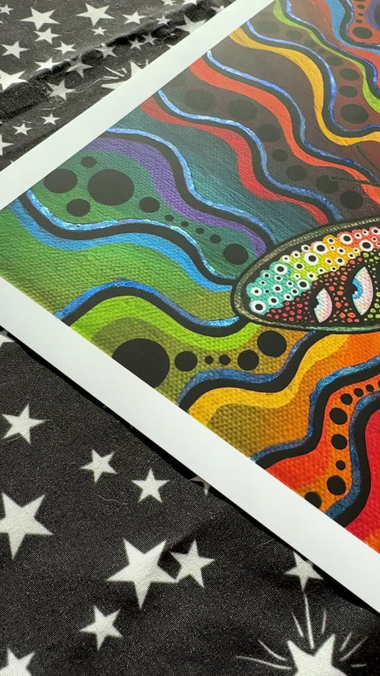 “Butterfly Eyes" *EMBELLISHED* Art Print