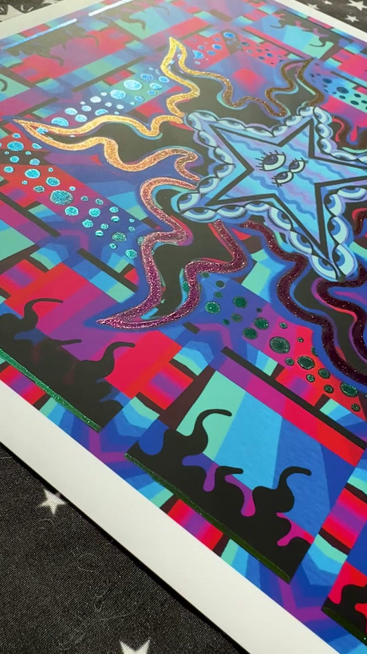 “Stargirl" *EMBELLISHED* Art Print